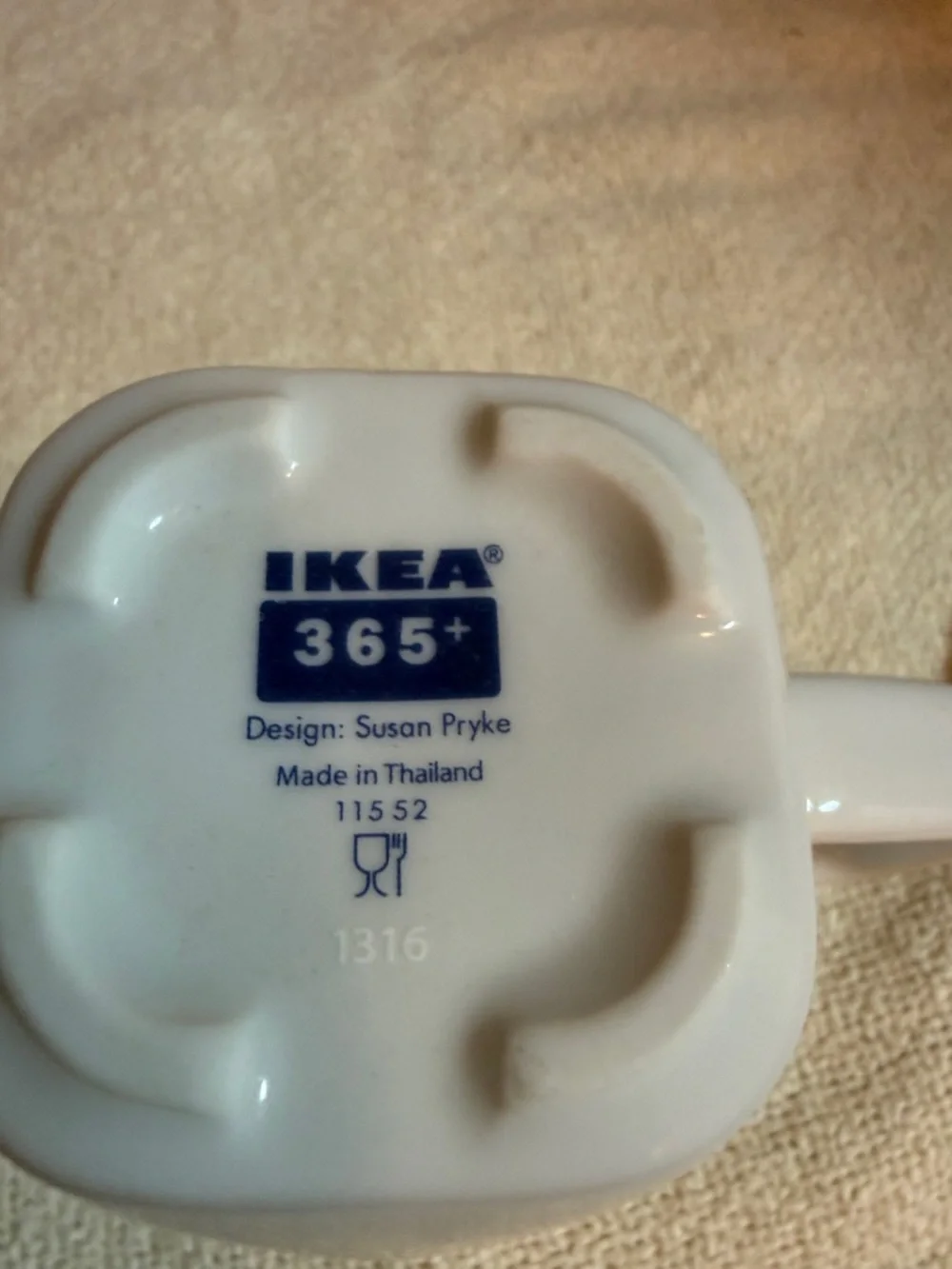 VINTAGE IKEA 365+ Susan Pryke White Coffee Mugs (Set of 2)